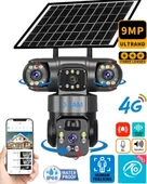 O-Kam 6060 9MP (3+3+3) Üç Kameralı UltraHD 4G Güneş Enerjili Akıllı Güvenlik Kamerası - 1