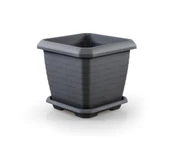 Omnipazar SO-HK03 Hisar Kare Tabaklı Saksı 25.5 litre No 3 - 1