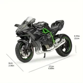 Maisto simülasyon 1:12 DIY montaj alaşım Kawasaki Ninja H2R motosiklet modeli - 2