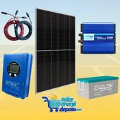 Solar Enerji Deposu 1500W Orta Seviye Güneş Enerjisi Paketi – Ev Tipi Solar Sistem - 1
