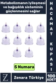 Yüksek Kaliteli Metabolizma Etkili Vakumlu Hacamat Kupası 5 NUMARA 100 ADET - 1