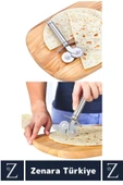 Yüksek Kaliteli Çelik Hamur Kesme Doğrama Şekillendirme Çift Taraflı Pizza Hamur Dilimleme Bıçağı - 4