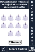 Yüksek Kaliteli Metabolizma Etkili Vakumlu Hacamat Kupası 7 NUMARA 10 ADET - 1
