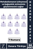 Yüksek Kaliteli Metabolizma Etkili Vakumlu Hacamat Kupası 7 NUMARA 50 ADET - 1