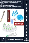 Otomatik Seri Hacamat Kalemi 100 Adet İğne 12 Adet Kupa 4 Parmak Pompa 4'lü Premium Hacamat Seti - 1