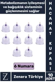 Yüksek Kaliteli Metabolizma Etkili Vakumlu Hacamat Kupası 6 NUMARA 10 ADET - 1