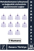 Yüksek Kaliteli Metabolizma Etkili Vakumlu Hacamat Kupası 7 NUMARA 30 ADET - 1