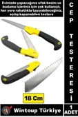 Premium Kompakt Çakı Tipi Katlanır Kamp Piknik Tamirat Kesme Çelik Cep Boy Budama Testeresi 18 Cm - 1