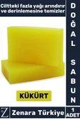 Bitkisel Organik %100 Doğal Saç Yüz Vücut El Kullanım Yağ Arındırıcı Cilt Temizleyici Sabun KÜKÜRT thumbnail 1