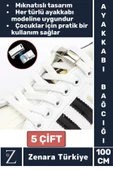 Tüm Yaşlar İçin Şık Klipsli Manyetik Lastikli Pratik Mıknatıslı Çocuk Ayakkabı Bağcığı 100 Cm-5 Çift - 1