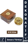Dekoratif Koleksiyon Erkek Arkadaş Sevgililer Günü Hediye Ahşap Kutu PİRİNÇ GÜNEŞ SAATİ PUSULA thumbnail 1