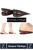 Ortopedik Ultra Rahat Tüm Ayakkabılara Uyumlu Kaymaz Topuk Anında 5 Cm Boy Uzatan Tabanlık 2 Çift - 4