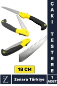 Kompakt Kamp Piknik Mangal Outdoor Tamirat Kesme Cep Boy Çakı Tipi Katlanır BUDAMA TESTERESİ 18 Cm - 1