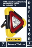 Dayanıklı USB Solar Enerjili Işıklı 2 Kademe El Feneri Döner Kulp Acil Durum Reflektörü İkaz Lambası - 1