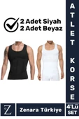 Jinekomasti Dik Duruş Göbek Göğüs Toparlayan Sıkılaştıran Ultra Elastik Erkek Atlet Korse 4 Adet thumbnail 1