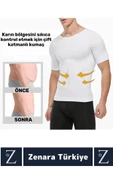 Jinekomasti Dik Duruş Göğüs Göbek Toparlayan Sıkılaştıran Ultra Esnek Erkek Fanila Korse 2'Li SET - 5