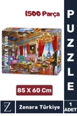 Eğlenceli Eğitici El Göz Görsel Algı Hafıza Beceri Geliştirici 1500 Parça PUZZLE PARİS'TE BİR KONAK - 1