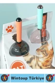 Ergonomik Tutuş Dayanıklı Plastik Hijyenik Klipsli Ölçekli Şeffaf Kedi Köpek Mama Küreği 180 ML - 3