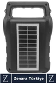 Kompakt Yüksek Ses Güçlü Bass Kamp Piknik Outdoor USB Solar Enerjili Fenerli BLUETOOTH HOPARLÖR - 2