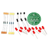 DC 3-5V Led Yuvarlak Dönen Işık Hobi Devresi DIY Lehimleme Kiti - Demonte(Montesiz) thumbnail 2