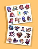 LOL - league of legends parlak kağıt - icons - lol sticker set 2 ' li - oyun sticker - süsleme - başarı ödül çıkartmaları - 1