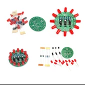 DC 3-5V Led Yuvarlak Dönen Işık Hobi Devresi DIY Lehimleme Kiti - Demonte(Montesiz) thumbnail 6