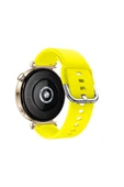 Samsung Galaxy Watch 6 40-43-44-47mm 20mm Purelux Soft Tokalı Silikon Kordon Dayanıklı Spor Stil  Sarı - 2