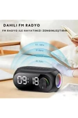 S8 RGB Led Işıklı Dijital Saat Bluetooth Hoparlör MP3 FM Radyo USB Çok Fonksiyonlu Hoparlör thumbnail 4