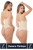 İz İç Göstermez Kaymaz Vücut Şekillendiren Sıkılaştıran Toparlayan Çıtçıtlı String Body Korse - 2