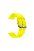 Samsung Galaxy Watch 6 40-43-44-47mm 20mm Purelux Soft Tokalı Silikon Kordon Dayanıklı Spor Stil  Sarı - 4