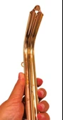 Angel Çanta Aksesuar 28 cm Taşlı  Çanta Klipsi Çanta Bursu Light Gold Metalli (Vidalıdır) - 2