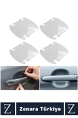 Kolay Montaj Otomobil Kapı Yuvası Araba Kapı Kolu Çizilme Aşınma Yıpranma Darbe Koruyucu Film 4 Adet - 3