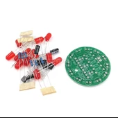 DC 3-5V Led Yuvarlak Dönen Işık Hobi Devresi DIY Lehimleme Kiti - Demonte(Montesiz) thumbnail 4