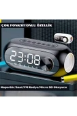 S8 RGB Led Işıklı Dijital Saat Bluetooth Hoparlör MP3 FM Radyo USB Çok Fonksiyonlu Hoparlör - 2