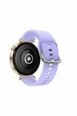 Samsung Galaxy Watch 6 40-43-44-47mm 20mm Purelux Soft Tokalı Silikon Kordon Dayanıklı Spor Stil  Lavanta - 2
