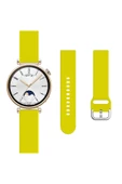 Samsung Galaxy Watch 6 40-43-44-47mm 20mm Purelux Soft Tokalı Silikon Kordon Dayanıklı Spor Stil  Sarı - 5