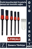 Dayanıklı Oto Araç Klima Koltuk Islak Kuru Kullanım Derin Temizlik Detaylı Temizlik Fırçası 6'lı Set - 1