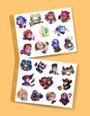 LOL - league of legends parlak kağıt - icons - lol sticker  set 2 ' li - oyun sticker - süsleme - başarı ödül çıkartmaları - 2