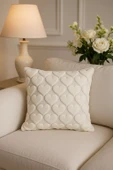 1 Adet Beyaz Kalpli Pofuduk Kırılent Kılıfı 42x42 cm - 3