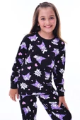 Kuromi Desenli Kız Çocuk Pijama Takımı Pembe 3-13 Yaş - 2
