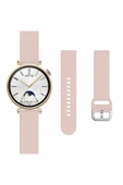Huawei Watch Gt2 42mm Ile Uyumlu 20mm Purelux Soft Tokalı Silikon Kordon Dayanıklı Spor Stil  Pudra thumbnail 5