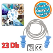 Yıkanabilir Kulak Tıkacı 23 dB İpli Su Geçirmez, Gürültü Önleyici Yüzme Uyku Seyahat İçin Tıkaç thumbnail 1