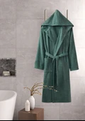 Kapüşonlu Bornoz Doğa Çağla Yeşili 2XL thumbnail 3