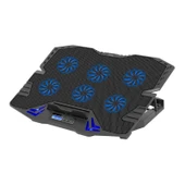 Frisby FNC-5235ST GS6 Standlı Notebook Soğutucu (6xFan) LCD Kontrol Panel, Metal Izgara - 1