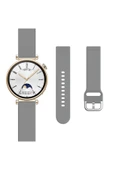 Huawei Watch Gt2 42mm Ile Uyumlu 20mm Purelux Soft Tokalı Silikon Kordon Dayanıklı Spor Stil  Gri - 5