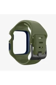 Spigen Apple Watch 45mm (Seri 9/8/7) Kılıf & Kordon Kayış Liquid Air Pro Moss Green Outlet - 6