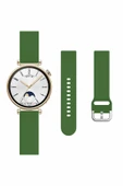 Samsung Watch 4 40-42-44-46mm Ile Uyumlu 20mm Purelux Soft Tokalı Silikon Kordon Dayanıklı Spor Stil  Haki - 5
