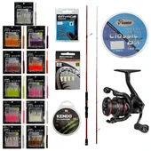 YekOutdoor FireWorm LRF Seti Okuma Red Spin 7'0'' 2.12 cm 1-12 gr 2 Parça&Okuma Ceymar HD CHD-1000A 7+1BB Olta Makinesi - 1