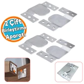 Baza Başlık Mobilya Karyola Köşe Koltuk Birleştirme Sacı Saç Bağlama Braketi Metal (2 Çift Takım) thumbnail 1