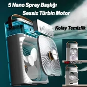 Kablolu Vantilatör Masaüstü Süper Sessiz Fan Su Püskürtmeli Mini El Hava Serinletici Nemlendirici - 7